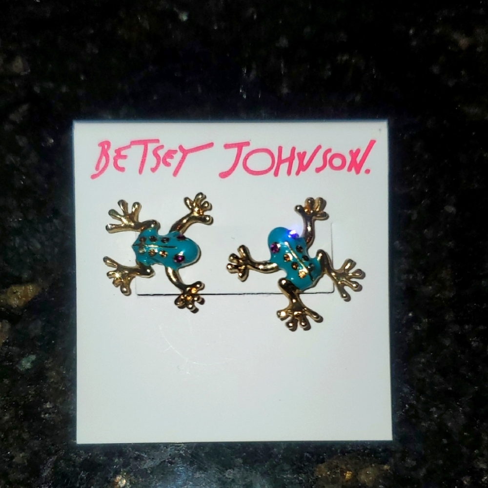 Betsey Johnson Frog Earrings